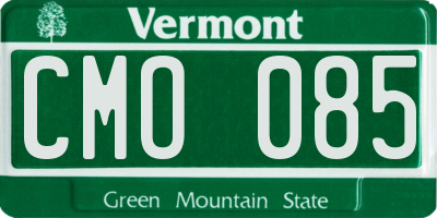 VT license plate CMO085