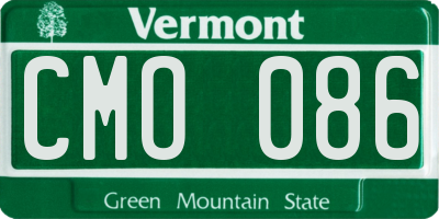 VT license plate CMO086