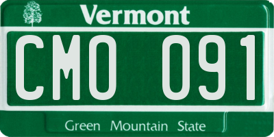 VT license plate CMO091