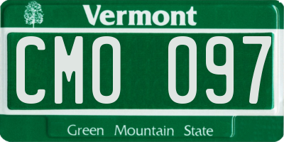 VT license plate CMO097