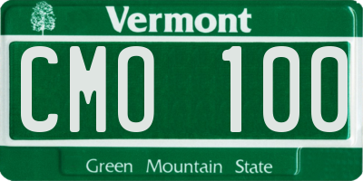 VT license plate CMO100