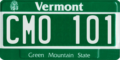 VT license plate CMO101