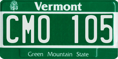 VT license plate CMO105