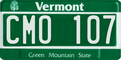 VT license plate CMO107