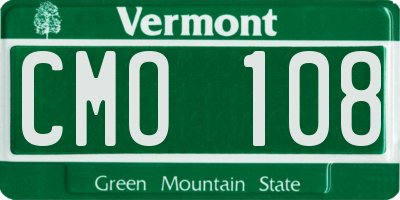 VT license plate CMO108