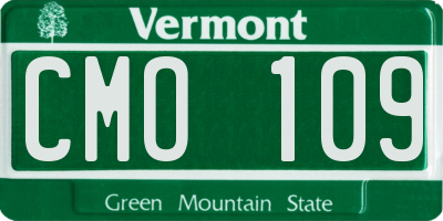 VT license plate CMO109