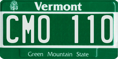 VT license plate CMO110