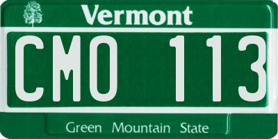 VT license plate CMO113