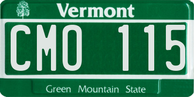 VT license plate CMO115