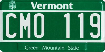 VT license plate CMO119
