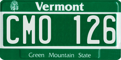 VT license plate CMO126