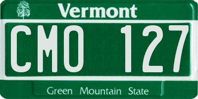 VT license plate CMO127
