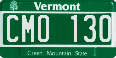 VT license plate CMO130