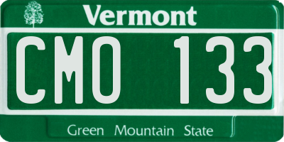 VT license plate CMO133