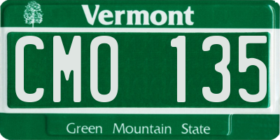 VT license plate CMO135