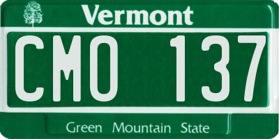 VT license plate CMO137