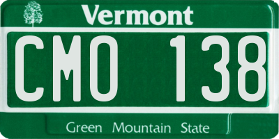VT license plate CMO138