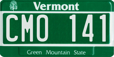 VT license plate CMO141