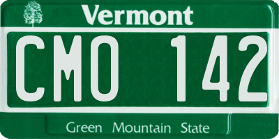 VT license plate CMO142