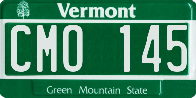 VT license plate CMO145