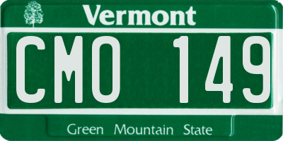 VT license plate CMO149