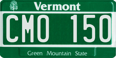VT license plate CMO150