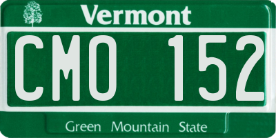 VT license plate CMO152