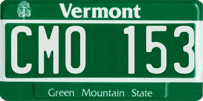 VT license plate CMO153