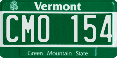 VT license plate CMO154