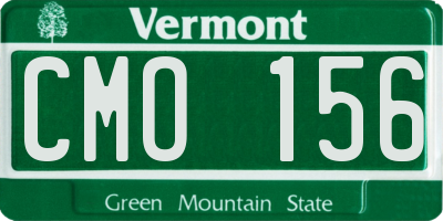 VT license plate CMO156