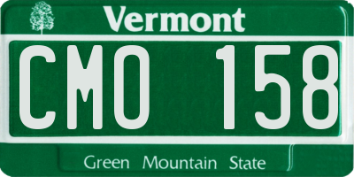 VT license plate CMO158