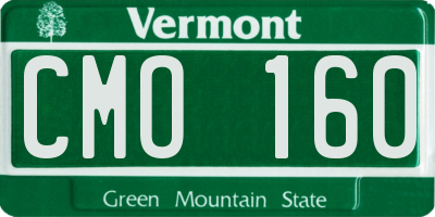 VT license plate CMO160