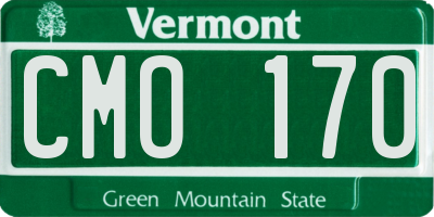 VT license plate CMO170