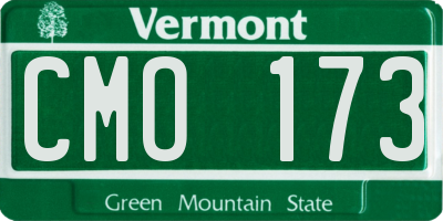 VT license plate CMO173