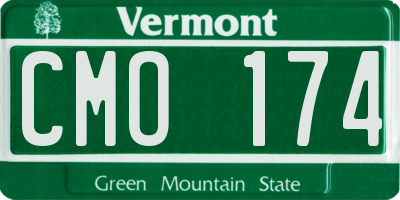 VT license plate CMO174