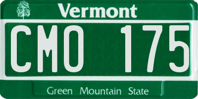 VT license plate CMO175