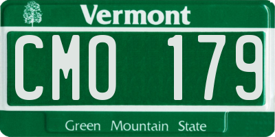 VT license plate CMO179