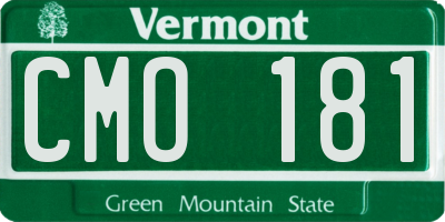 VT license plate CMO181