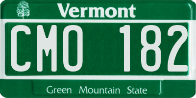 VT license plate CMO182
