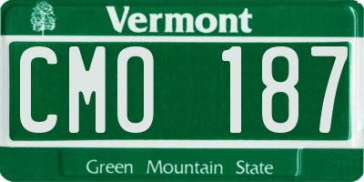 VT license plate CMO187
