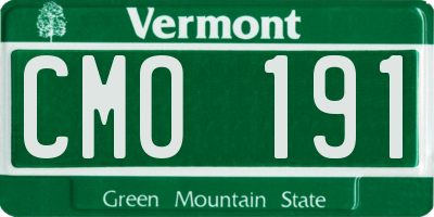 VT license plate CMO191