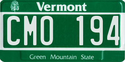 VT license plate CMO194