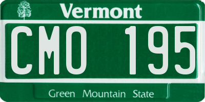 VT license plate CMO195