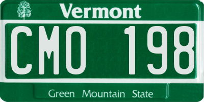 VT license plate CMO198