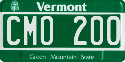 VT license plate CMO200