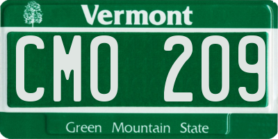 VT license plate CMO209