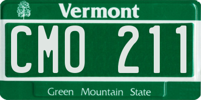 VT license plate CMO211