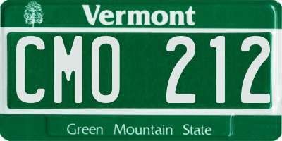 VT license plate CMO212