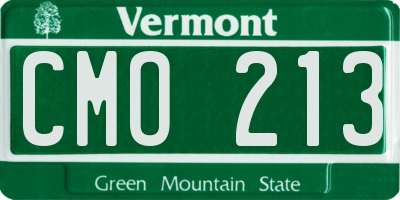VT license plate CMO213