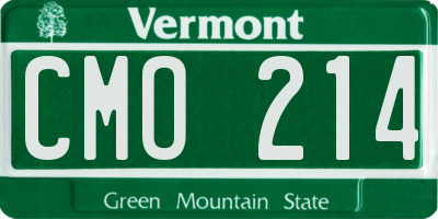 VT license plate CMO214